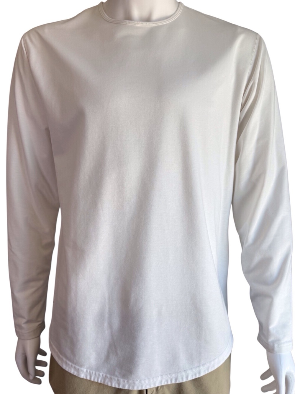BYLT Drop-Cut Long Sleeve Tee White Large Premium Basics L/S EUC